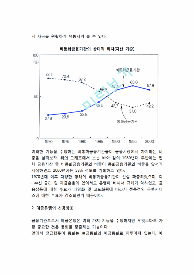 [금융기관과 통화] 한국(우리나라)의 금융기관(예금은행, 비통화금융기관), 예금은행의 신용창조, 비통화금융기관과 통화.hwp